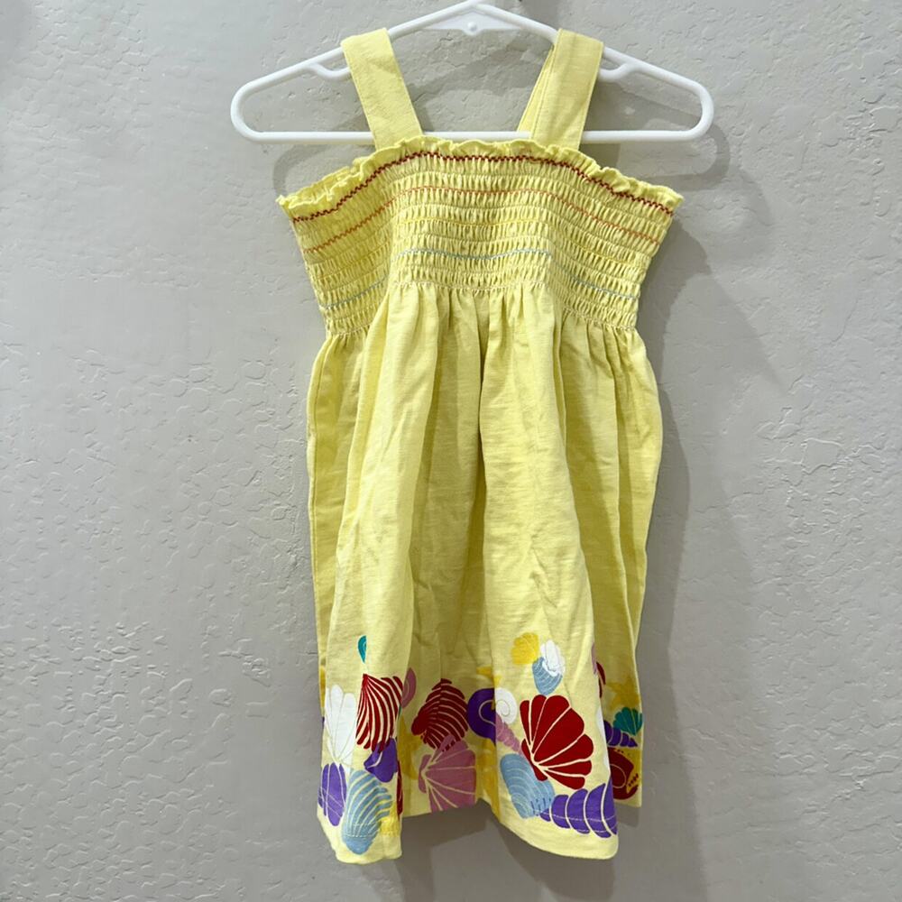 Little Bird by Jools Oliver Sea Shells Yellow Smocked Tank Dress